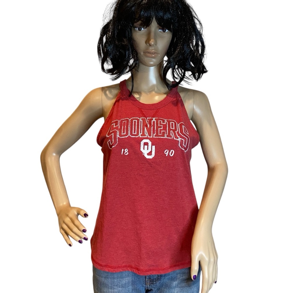 University of Oklahoma OU Sooners 1890 Distressed Tank Top Shirt Sz Medium EUC
